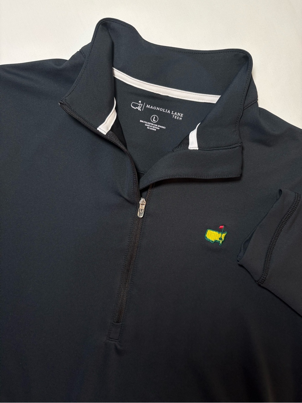 Masters Magnolia Lane Tech Quarter Zip Pullover Black Womens Size Large Cinched